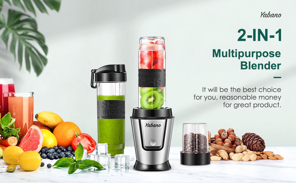 Personal Blender with 2 x 20oz Travel Bottle and Coffee/Spices Jar