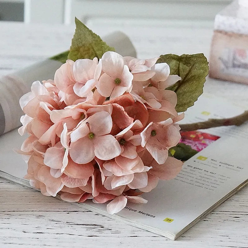 Bundle Silk Hydrangea Autumn Vase for Home Decor