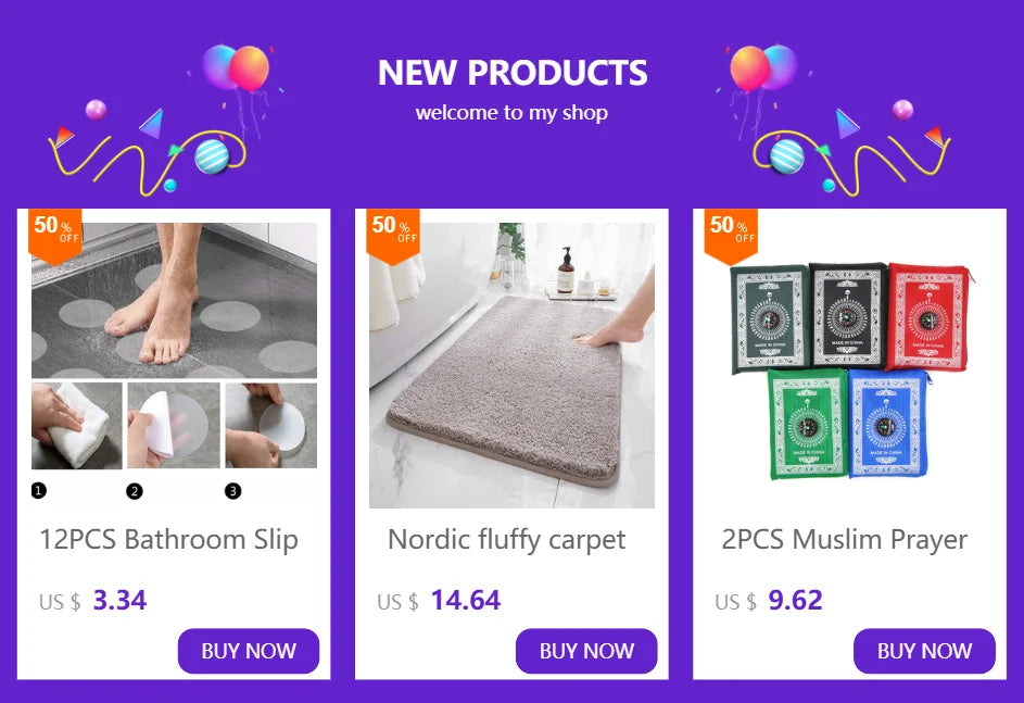 12PCS Bathroom Slip Transparent Pad
