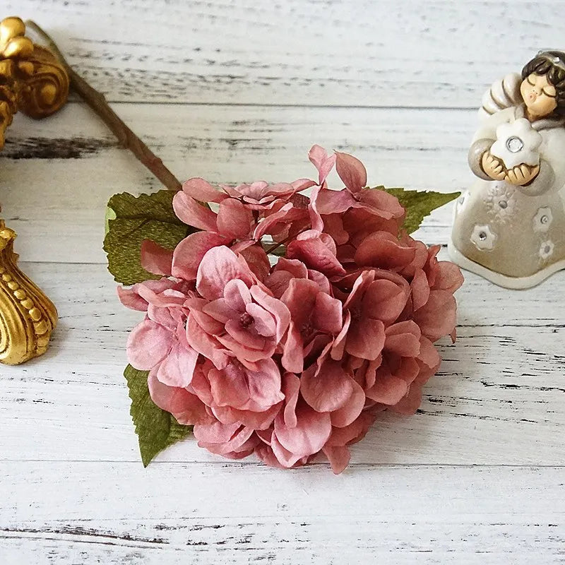 Bundle Silk Hydrangea Autumn Vase for Home Decor