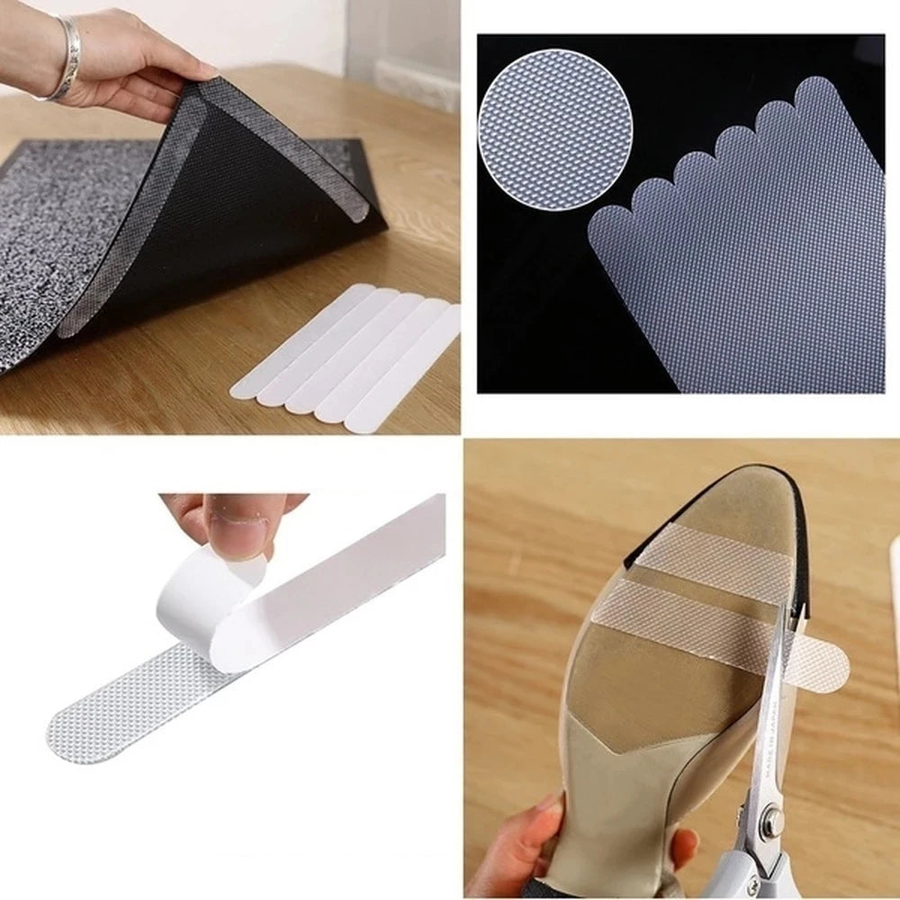 12PCS Bathroom Slip Transparent Pad