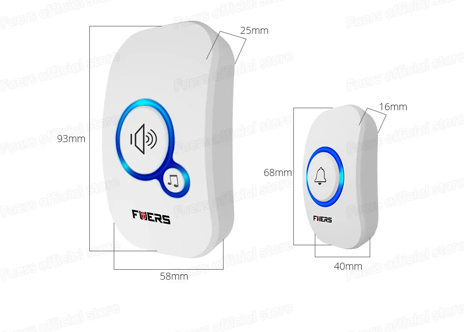 Fuers M557 Doorbell Waterproof Wireless Chime Home Doorbell