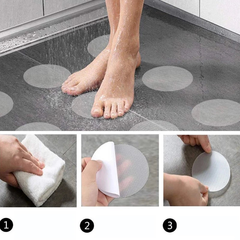 12PCS Bathroom Slip Transparent Pad