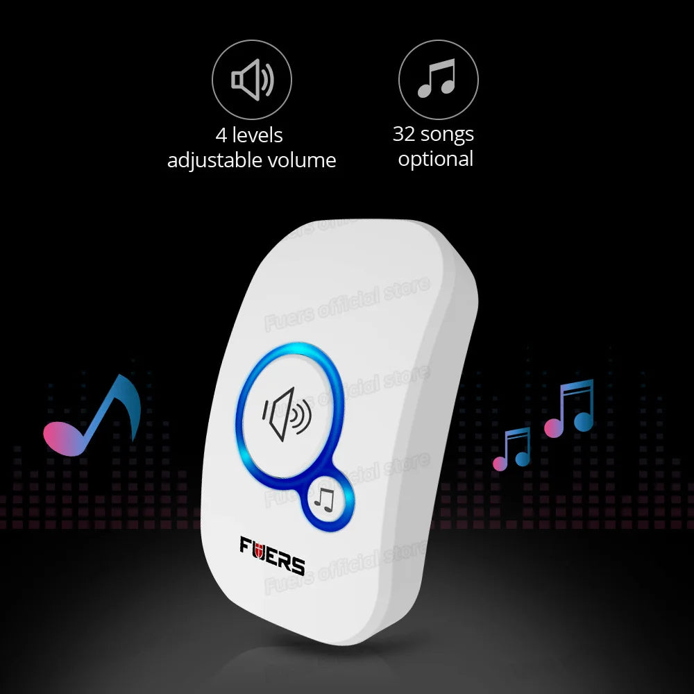 Fuers M557 Doorbell Waterproof Wireless Chime Home Doorbell