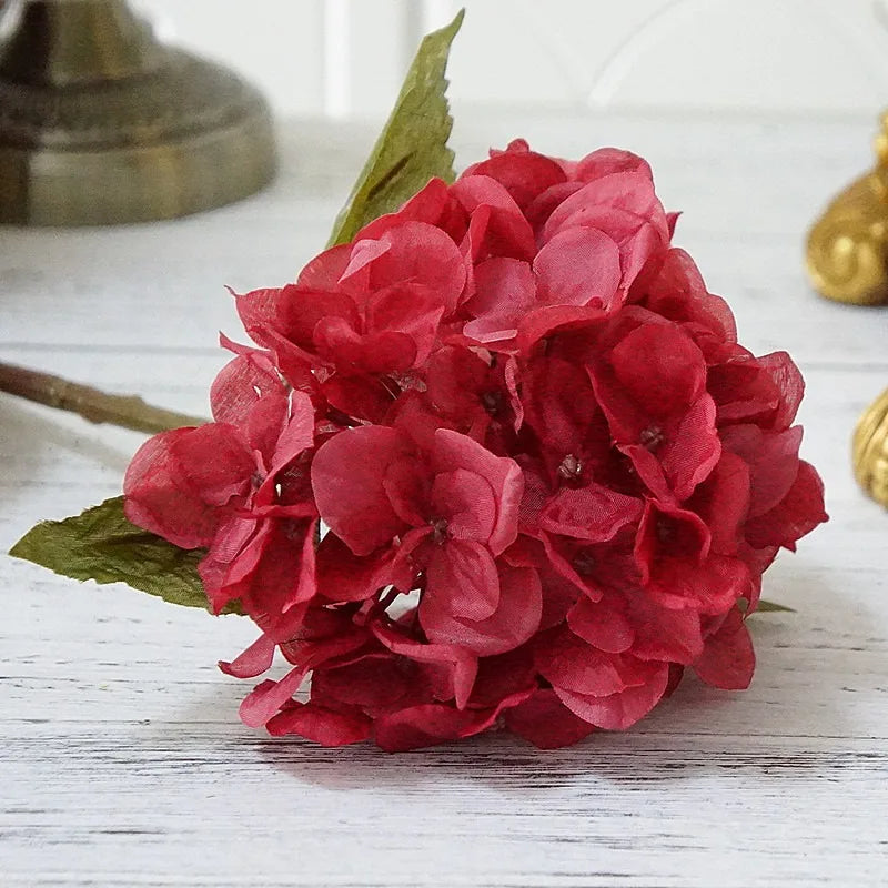 Bundle Silk Hydrangea Autumn Vase for Home Decor