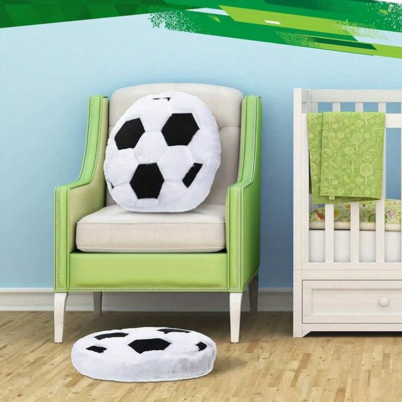 Plush Soccer Ball Throw Pillow Cushion