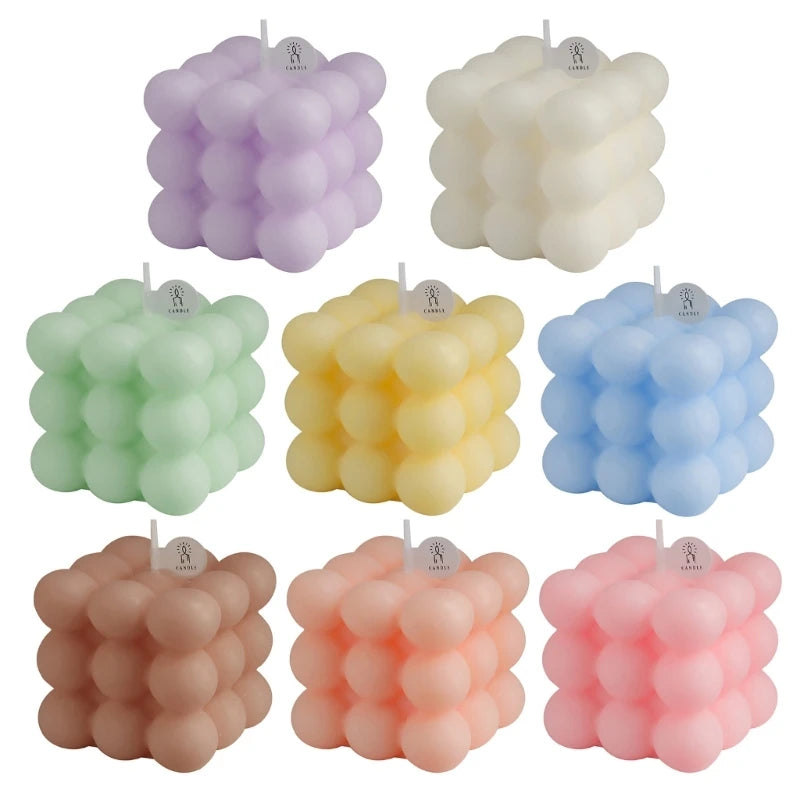 Cube Bubble Shaped Scented Big Cube Bubble Safety Soy Wax Candles Drop shipping