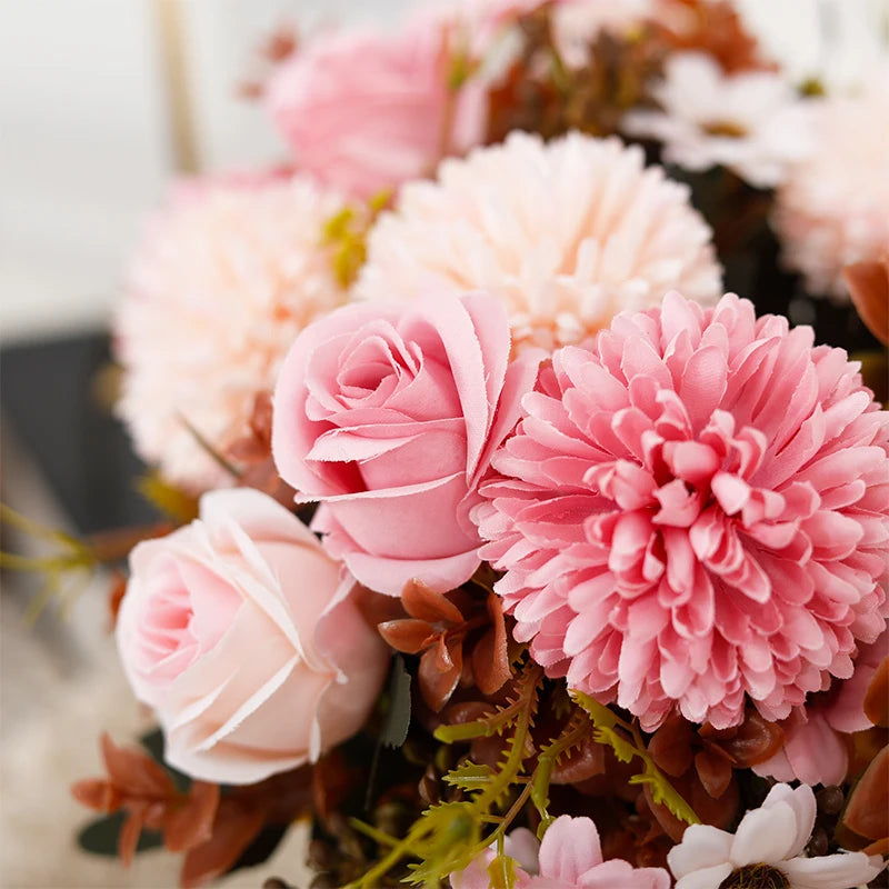 Rose Artificial Dandelion Flowers