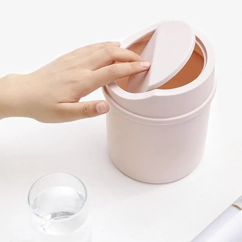Mini Garbage Can Desktop Plastic
