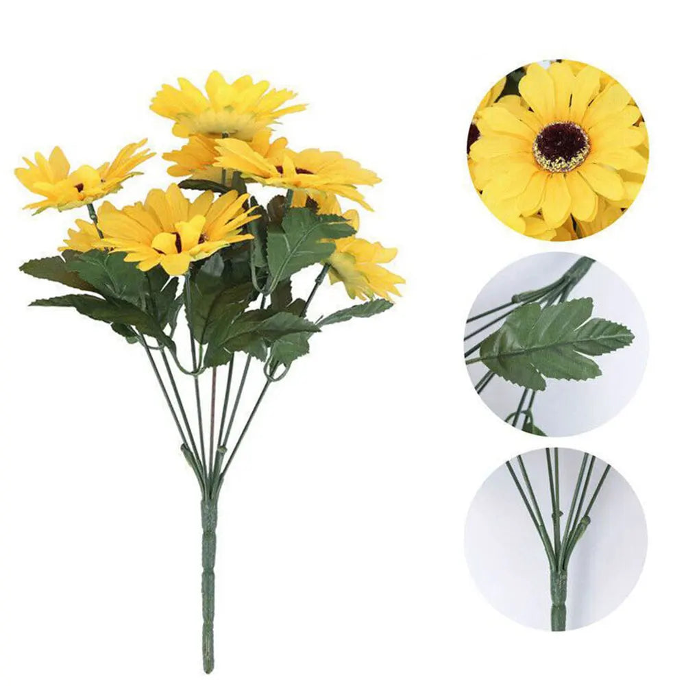 7 Heads Artificial Sunflower Flowers Bouquet