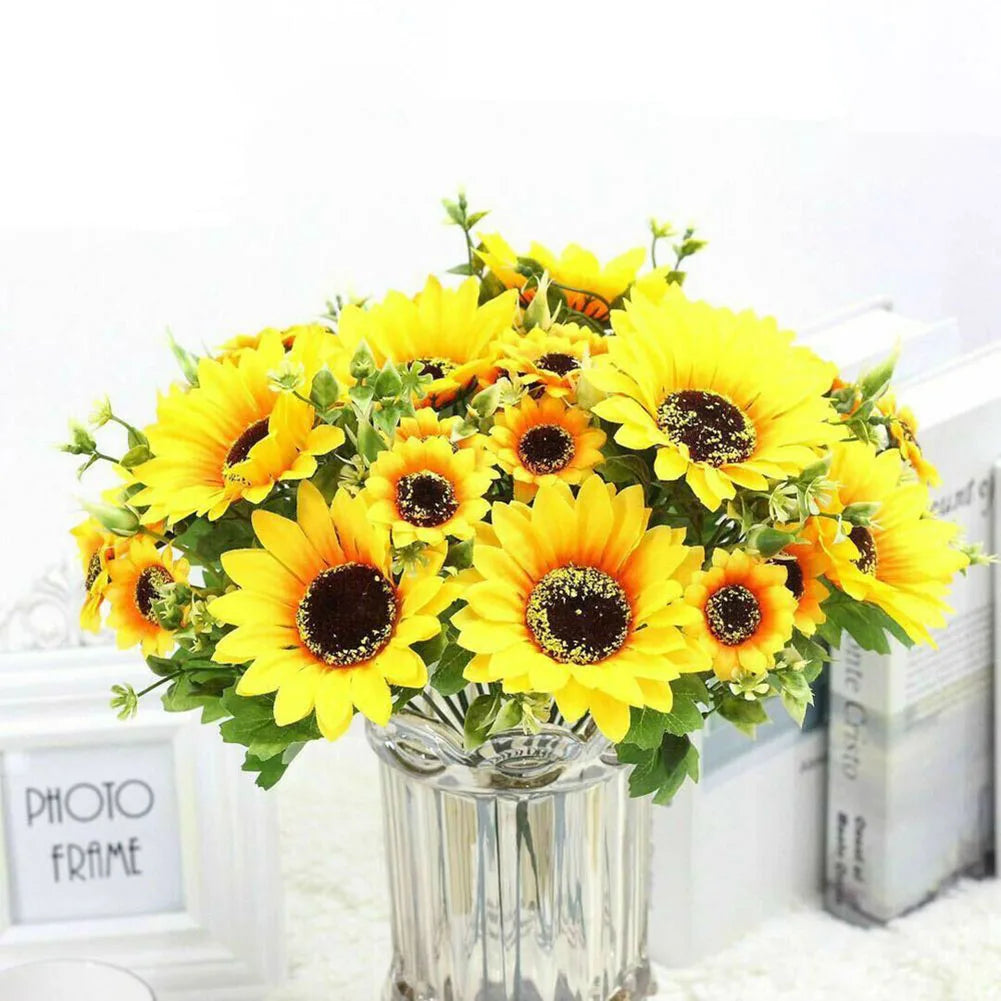 7 Heads Artificial Sunflower Flowers Bouquet