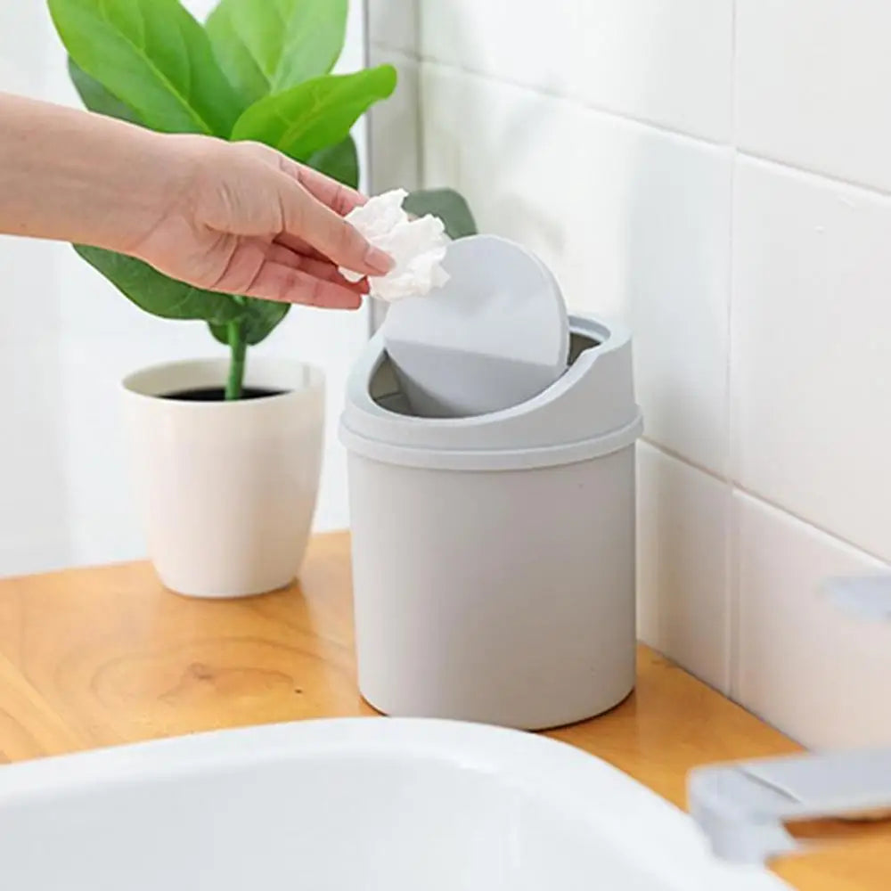 Mini Garbage Can Desktop Plastic