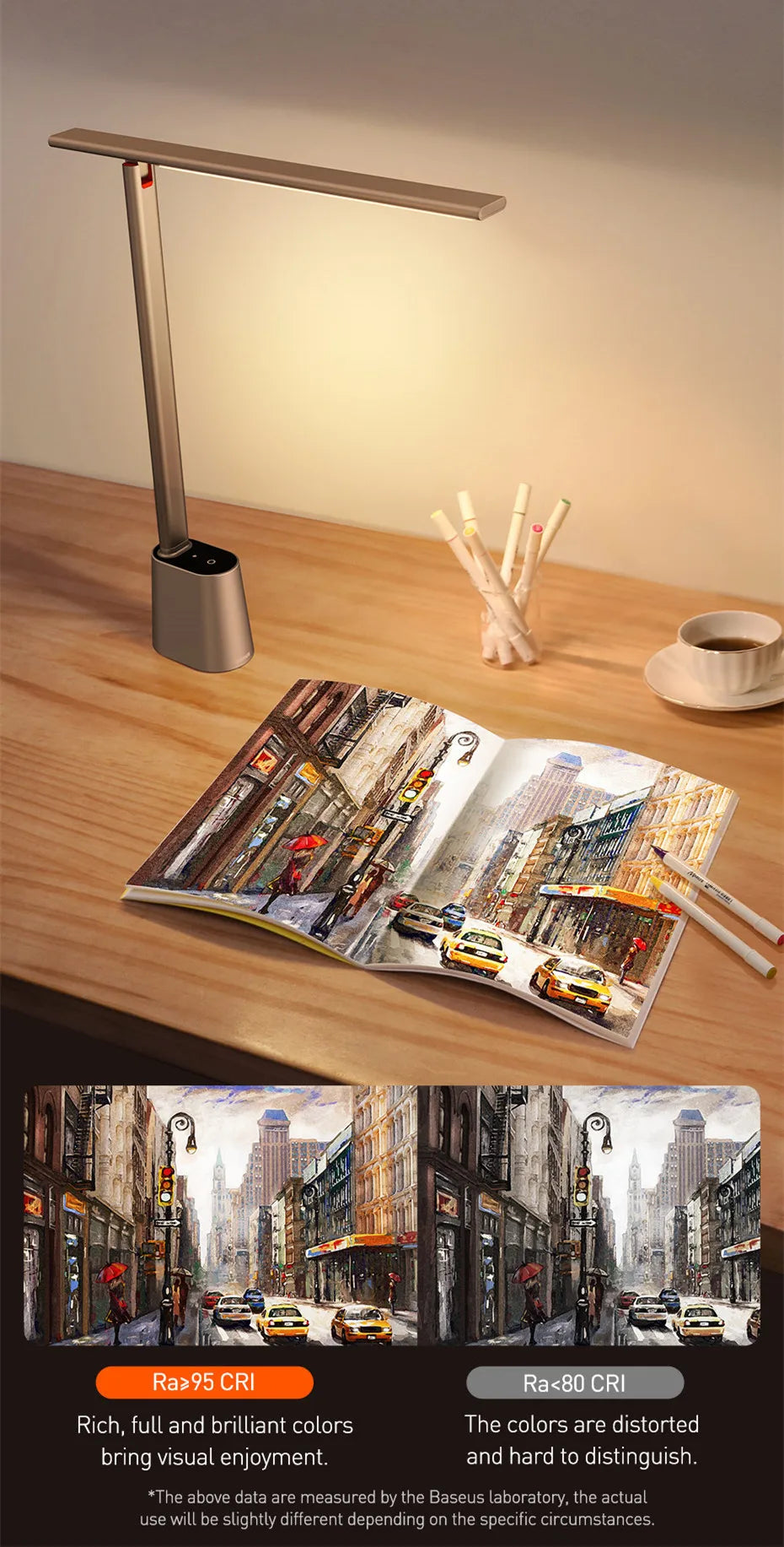 Baseus LED Desk Lamp Foldable Table Lamp Dimmable