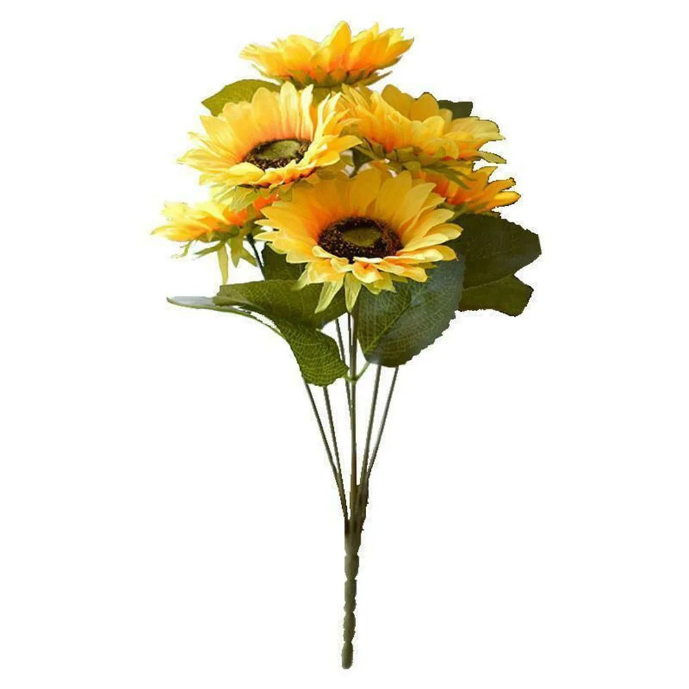 7 Heads Artificial Sunflower Flowers Bouquet