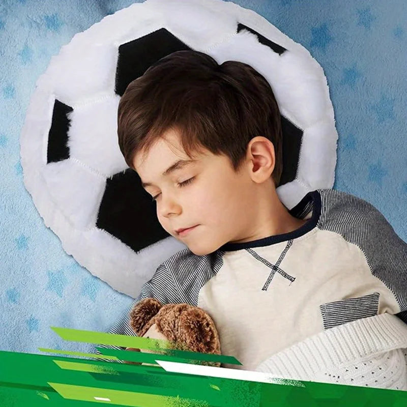 Plush Soccer Ball Throw Pillow Cushion