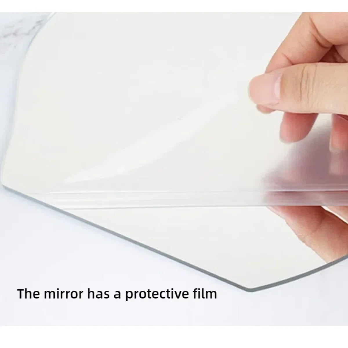 7.87 Inch Heart-shaped Irregular Bathroom Acrylic Shatterproof Mirrors, Non Glass