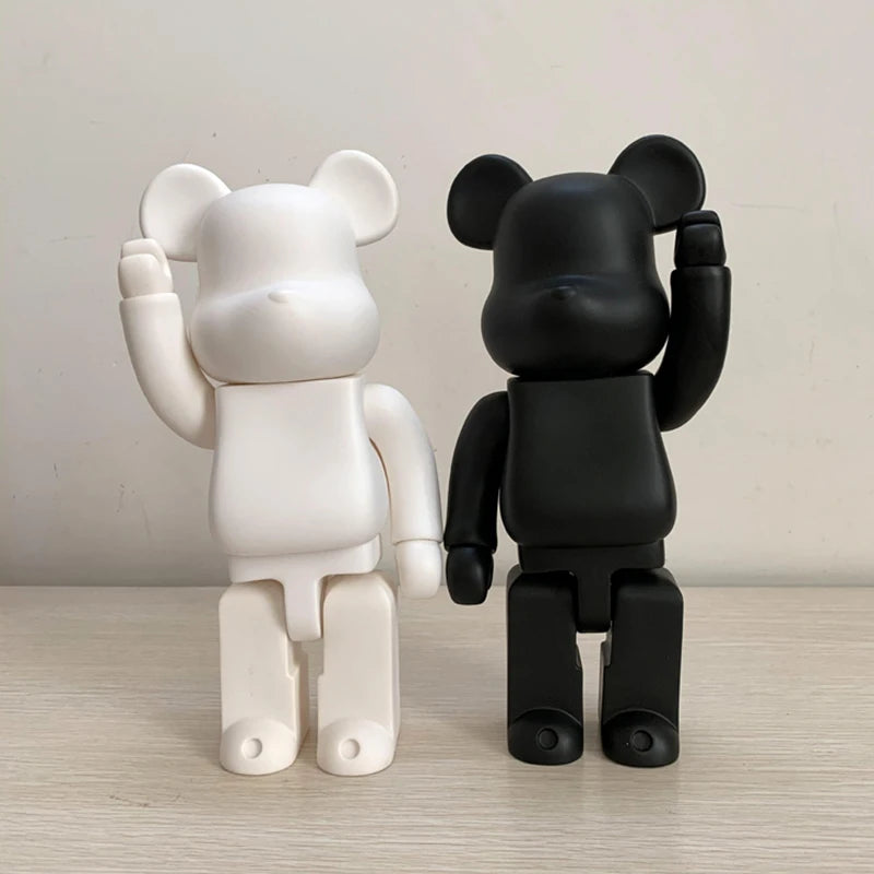 28cm Bear Statue Paint Block Bear Decor Desktop Ornaments