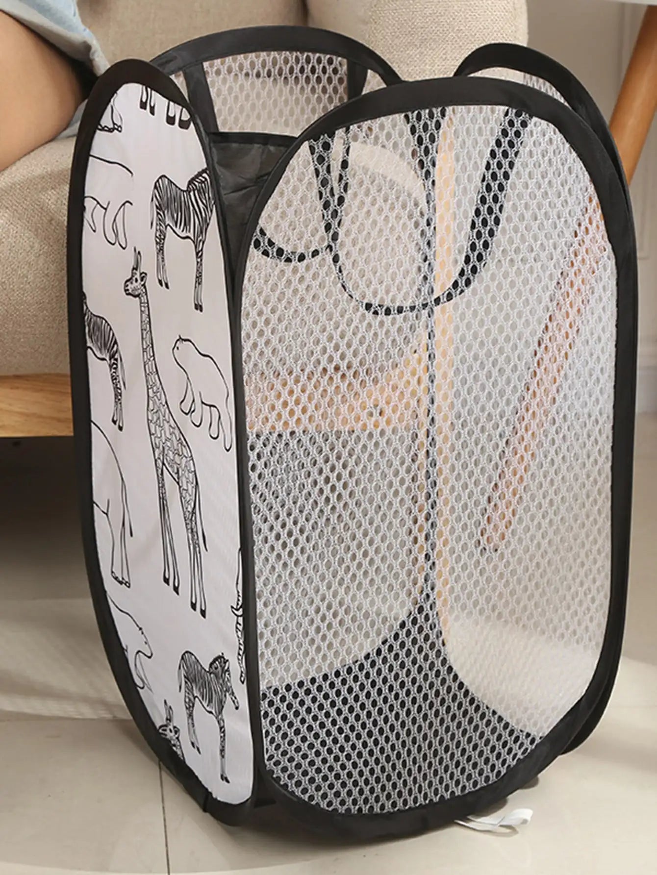 Black Storage Basket for Dirty Clothes