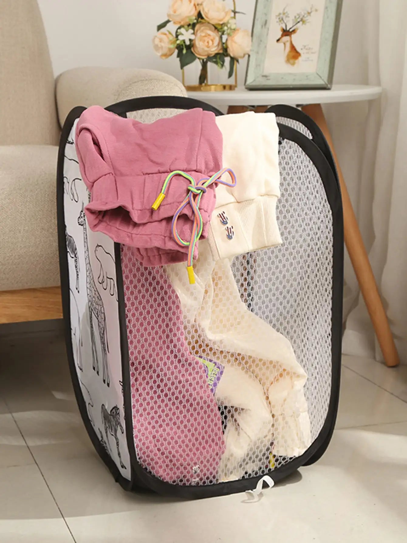 Black Storage Basket for Dirty Clothes