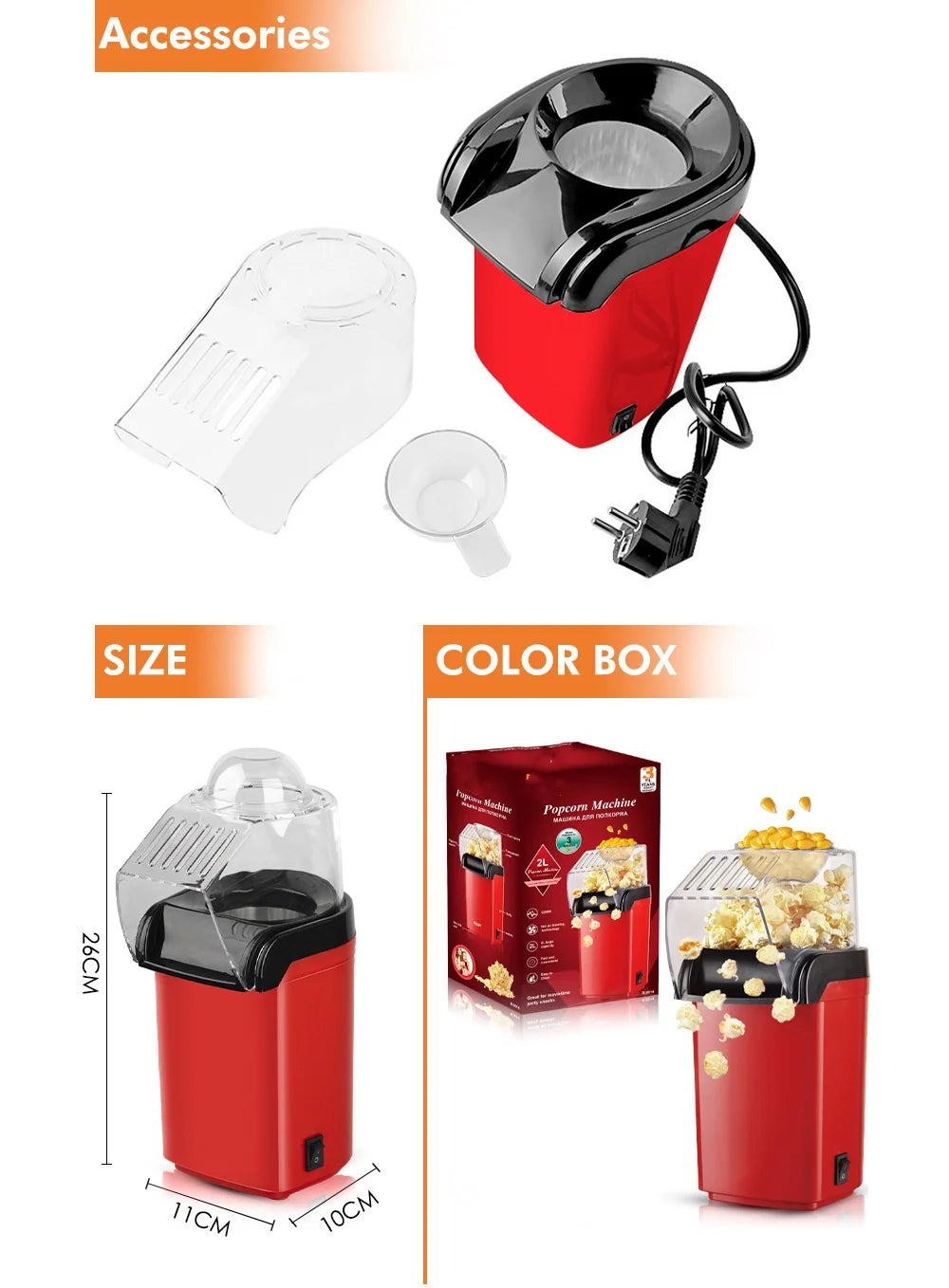 Mini Popcorn Machine Electric Household Appliance
