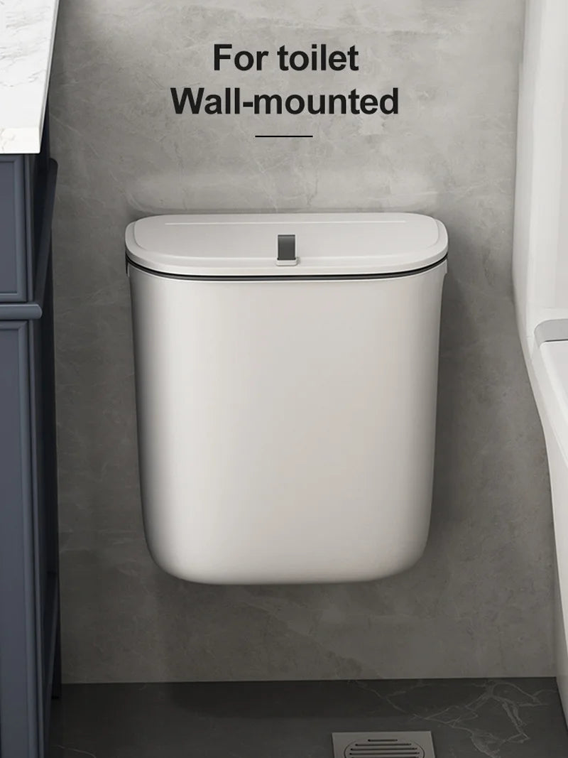 Can Wall Mounted Hanging Trash With Lid