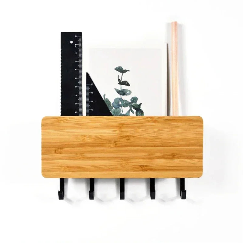 Wall Hanging Bamboo Key Hanger Holder