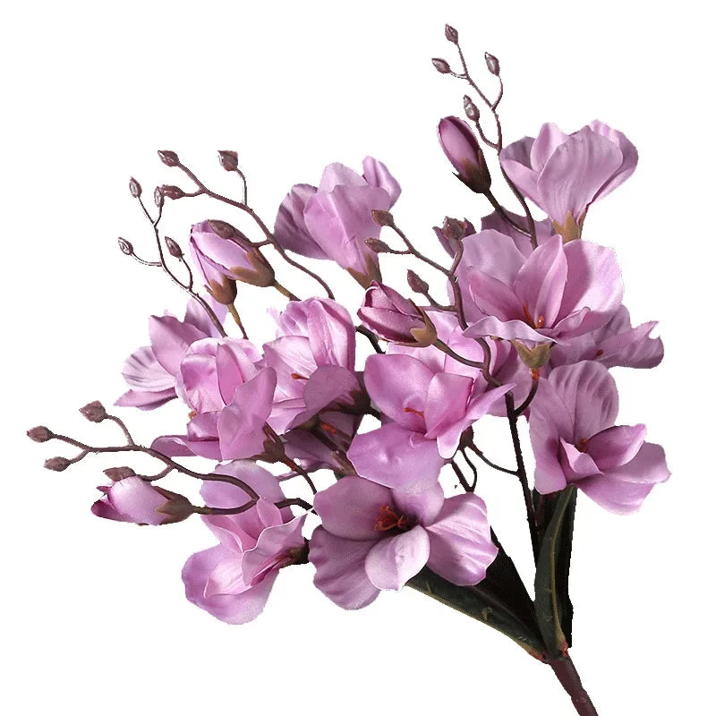 High Quality 5 Forks 20 Head Artificial Magnolia Flower