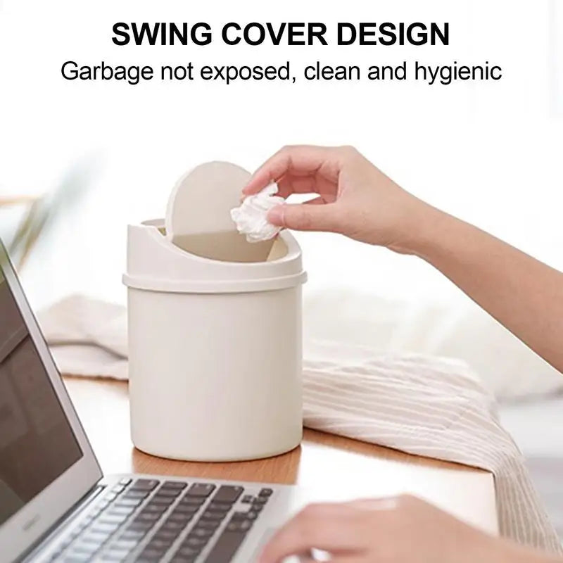 Mini Garbage Can Desktop Plastic