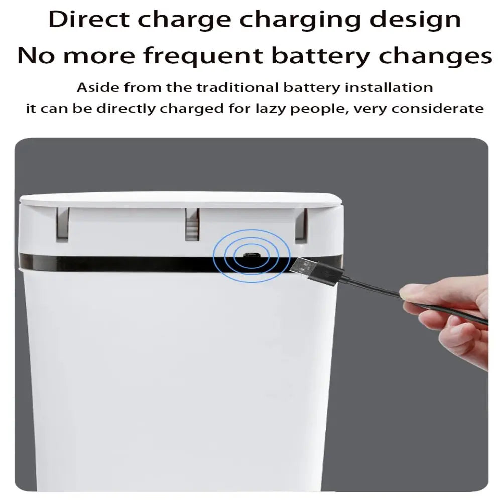 Bathroom Touchless Trash,12L Motion Sensor-Activated