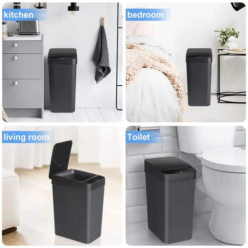 Bathroom Touchless Trash,12L Motion Sensor-Activated