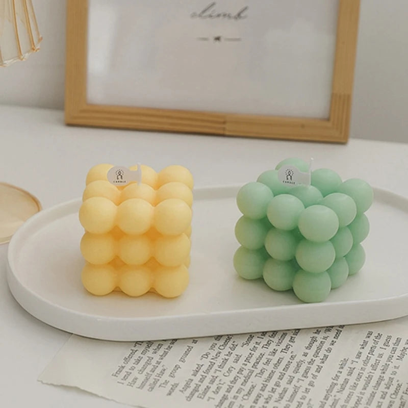 Cube Bubble Shaped Scented Big Cube Bubble Safety Soy Wax Candles Drop shipping