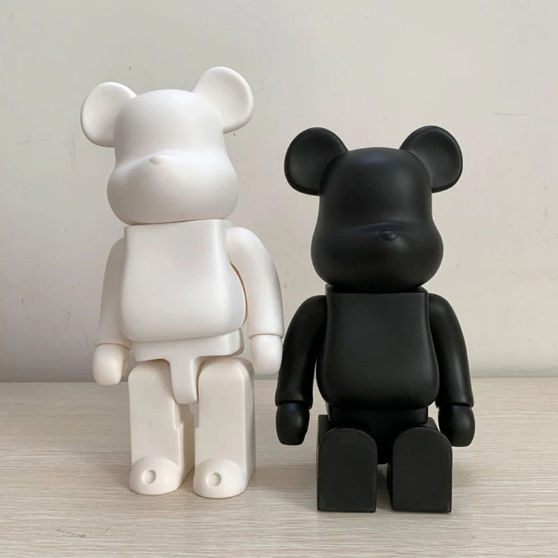 28cm Bear Statue Paint Block Bear Decor Desktop Ornaments