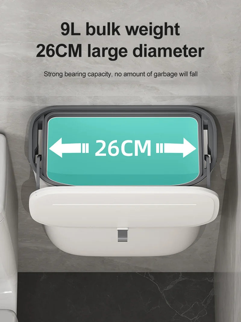 Can Wall Mounted Hanging Trash With Lid