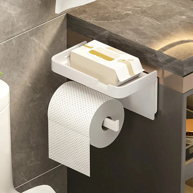 Plastic Toilet Paper Holder Storage Rack