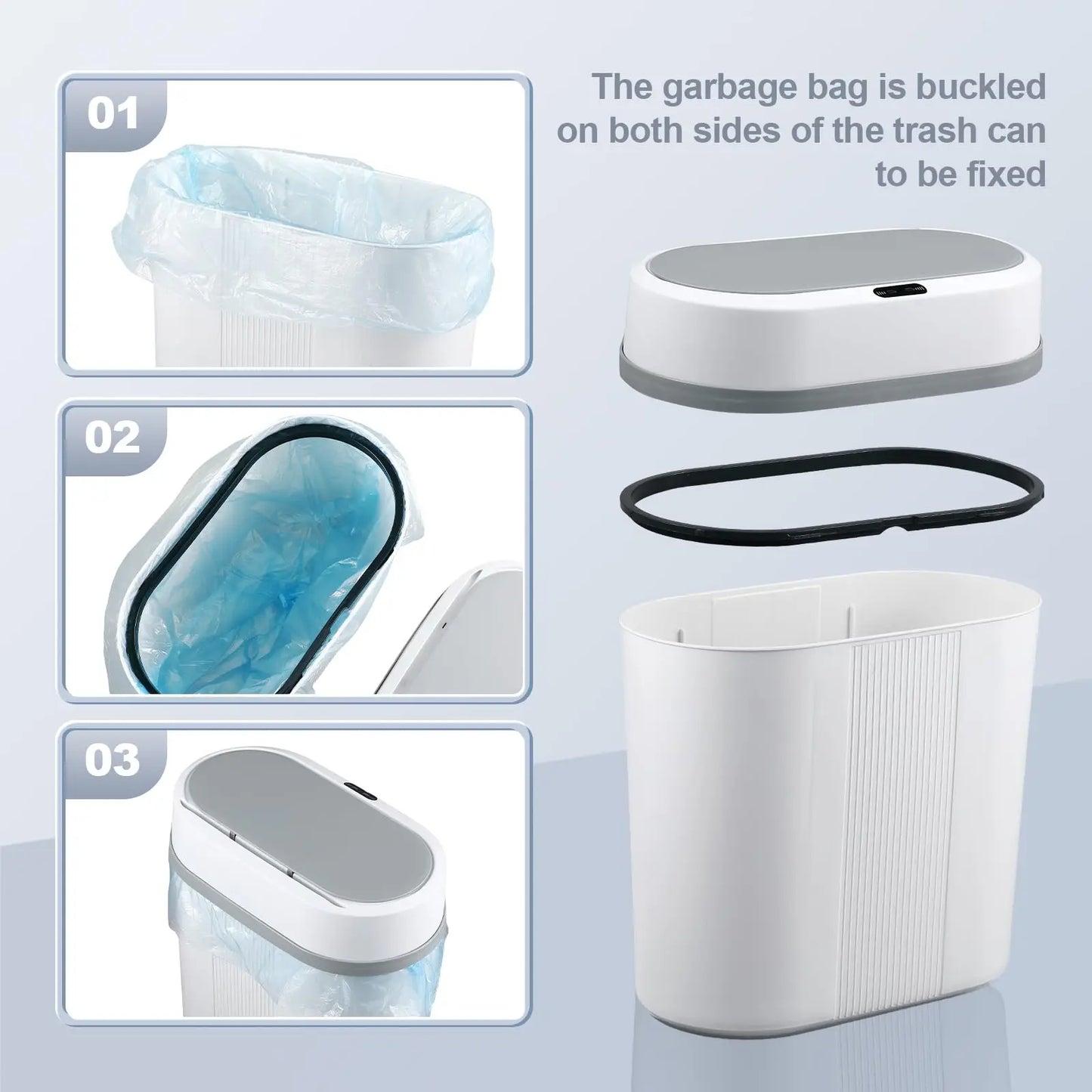 Motion Sensor Bathroom Trash Can