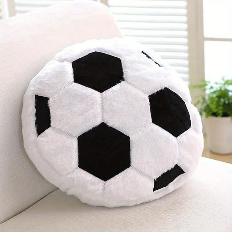Plush Soccer Ball Throw Pillow Cushion