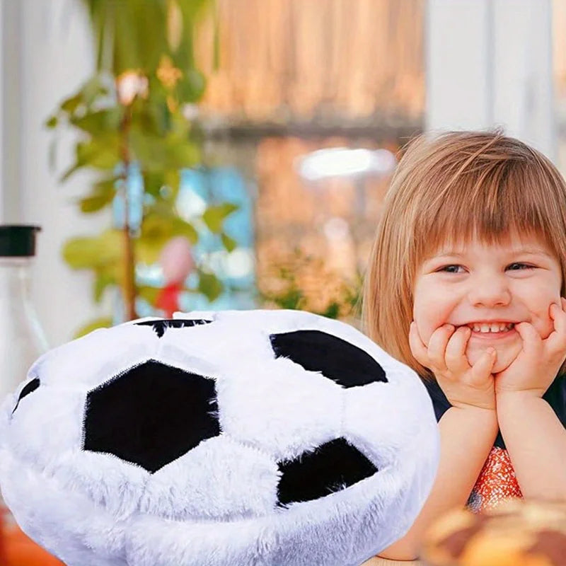 Plush Soccer Ball Throw Pillow Cushion