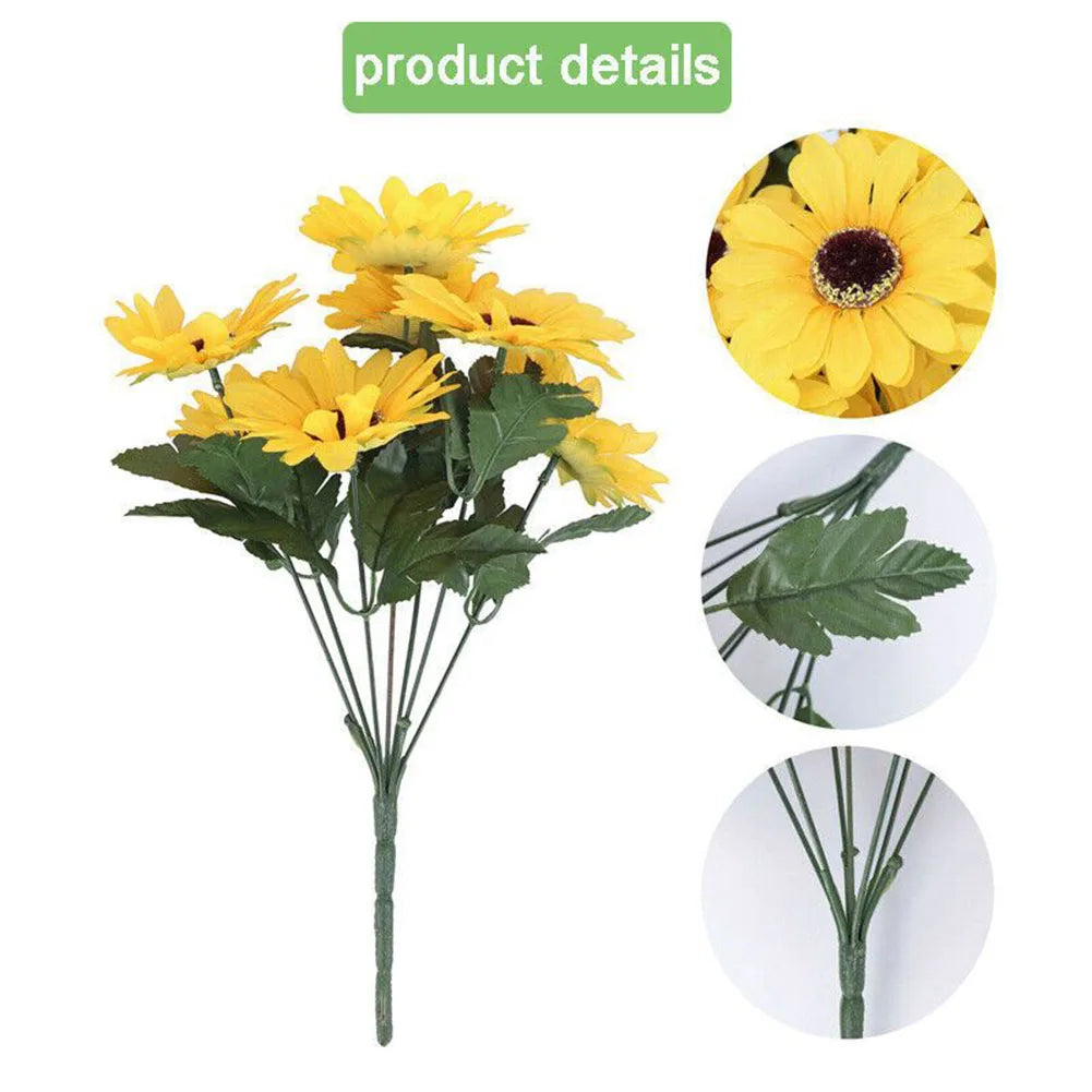 7 Heads Artificial Sunflower Flowers Bouquet