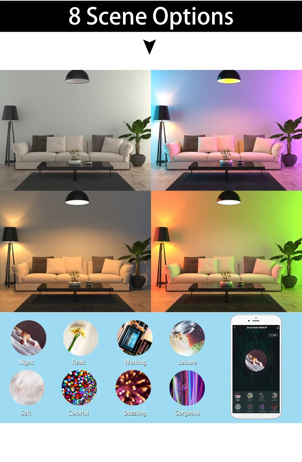 Tuya Smart WiFi LED Light Bulbs