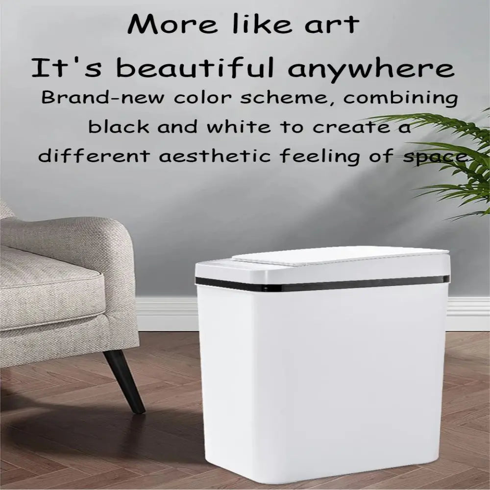 Bathroom Touchless Trash,12L Motion Sensor-Activated