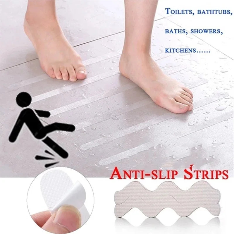 12PCS Bathroom Slip Transparent Pad