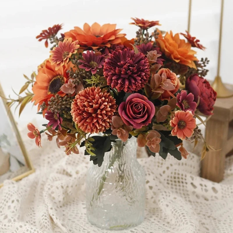 Rose Artificial Dandelion Flowers