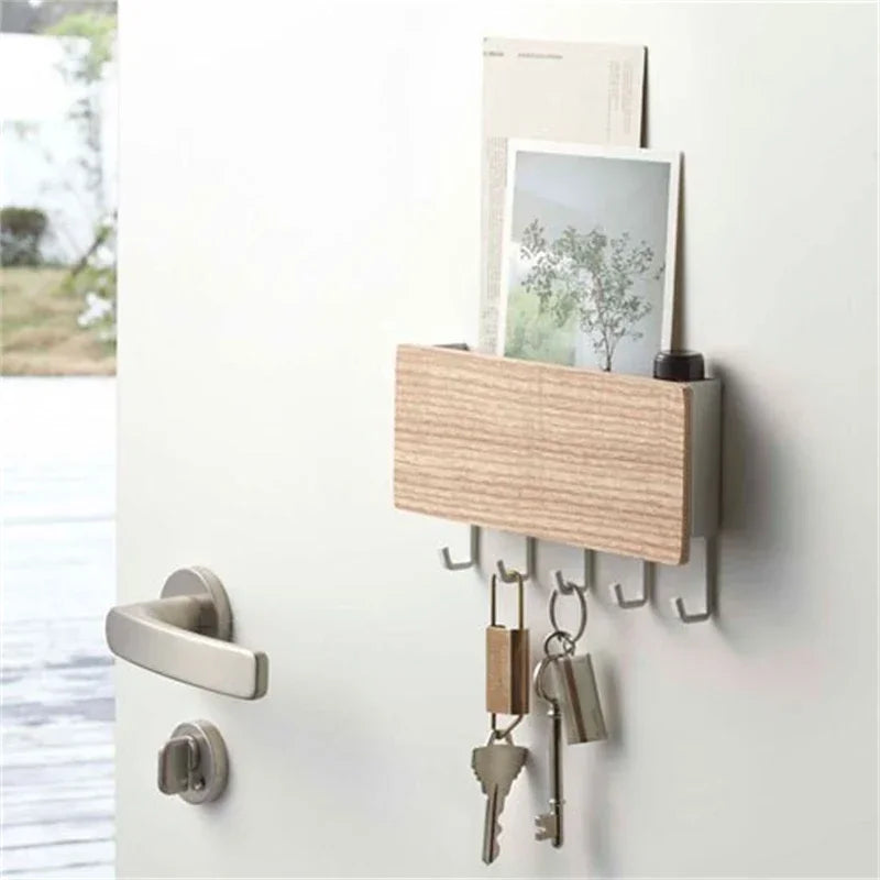 Wall Hanging Bamboo Key Hanger Holder