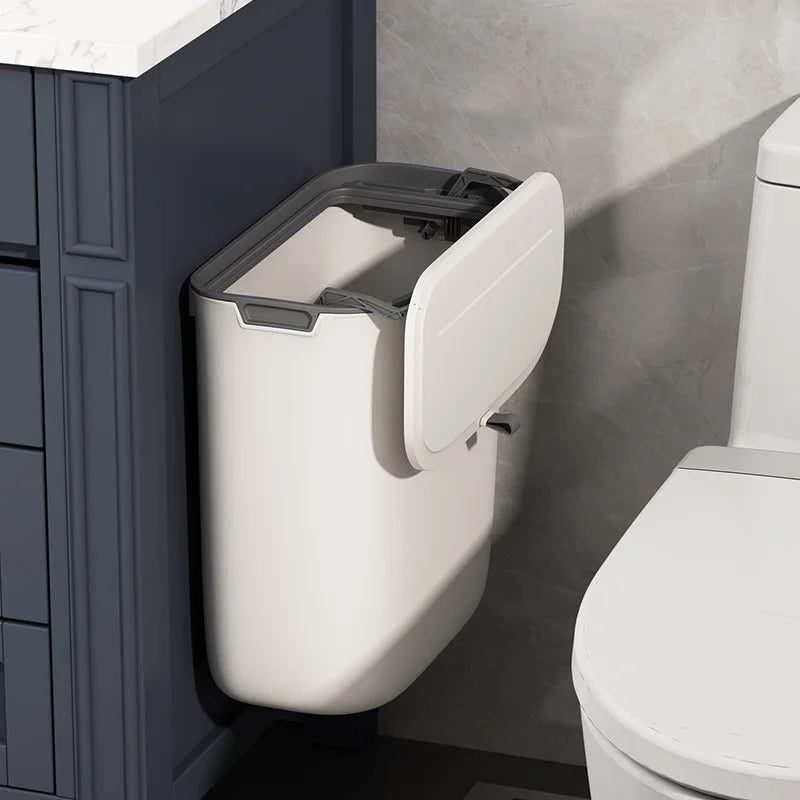 Can Wall Mounted Hanging Trash With Lid