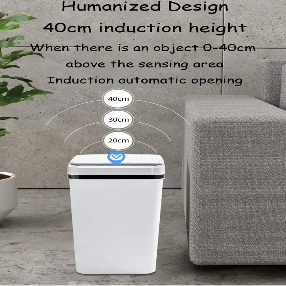 Bathroom Touchless Trash,12L Motion Sensor-Activated