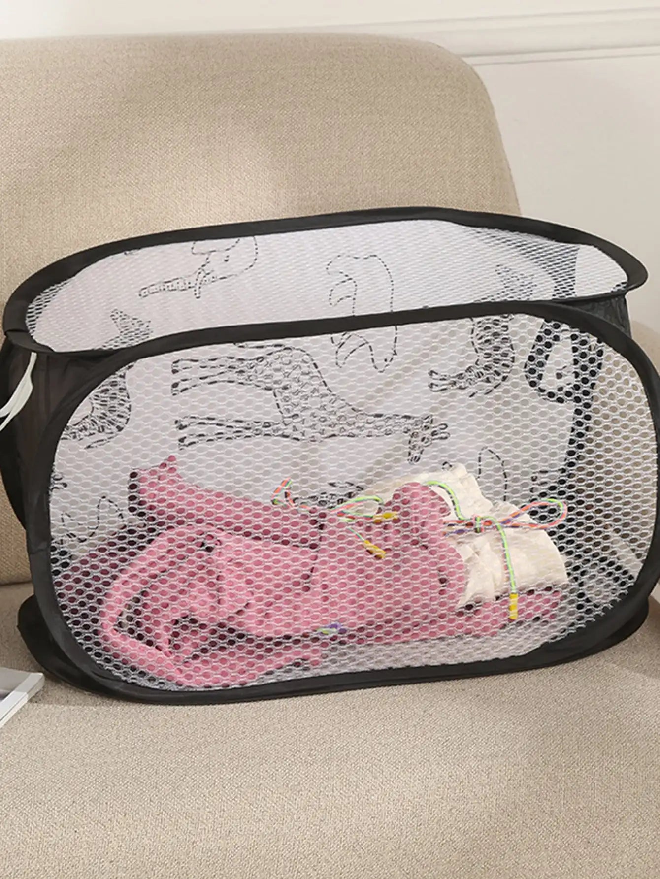 Black Storage Basket for Dirty Clothes