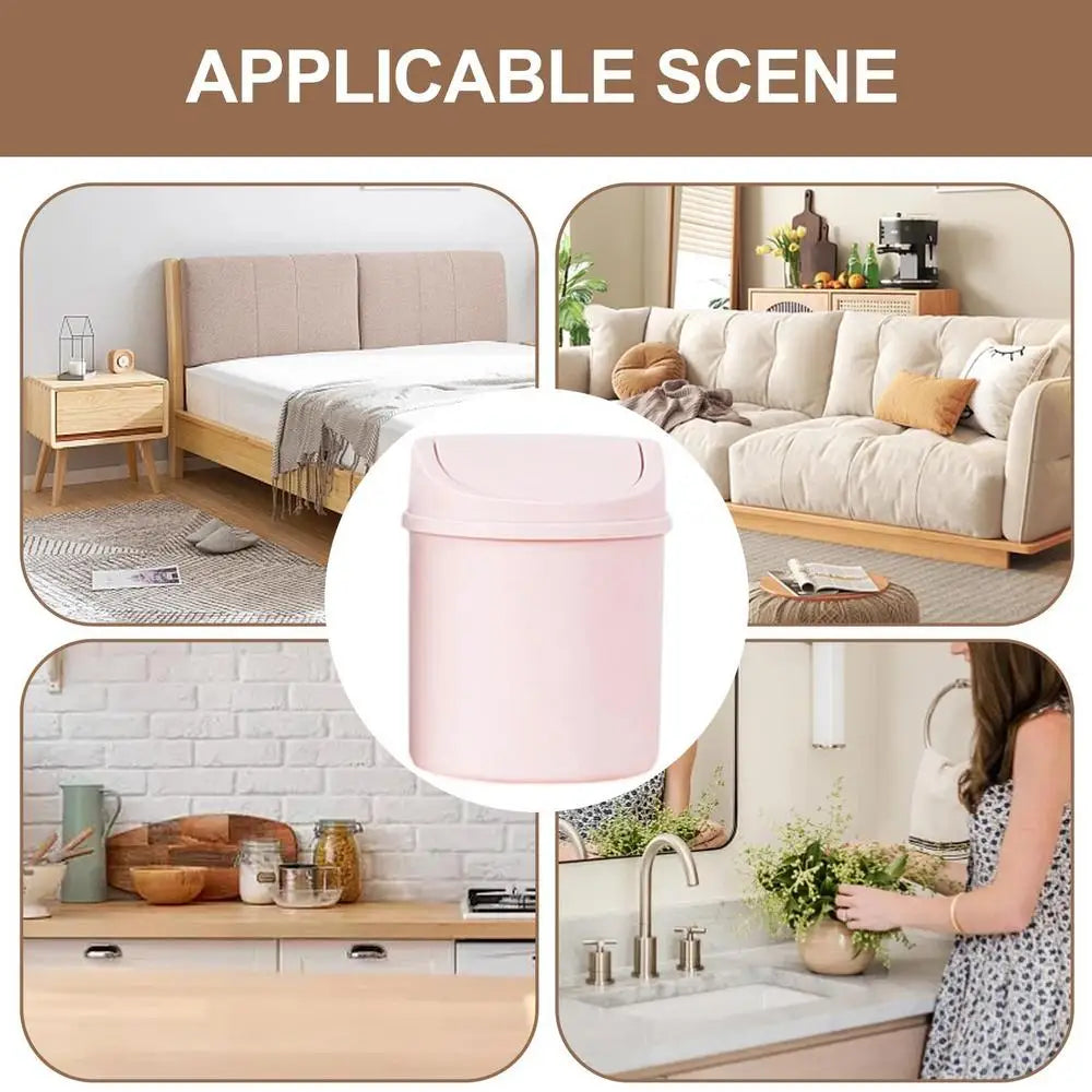 Mini Garbage Can Desktop Plastic