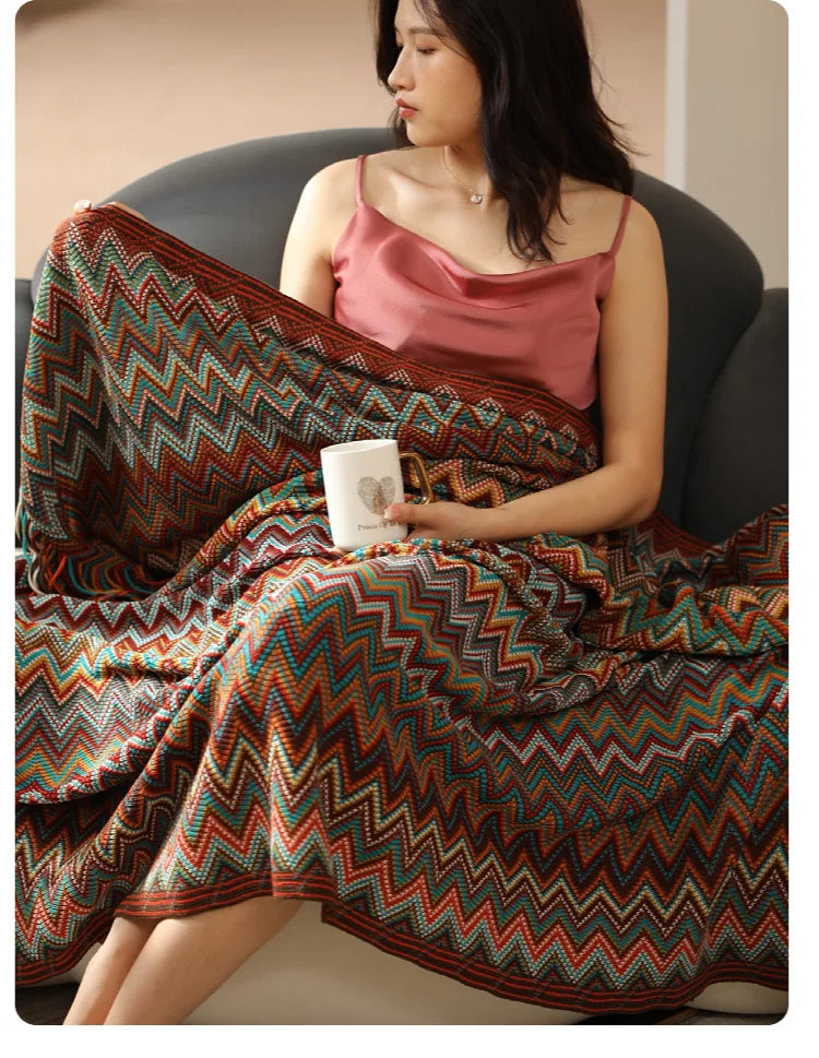Boho Plaid Blanket