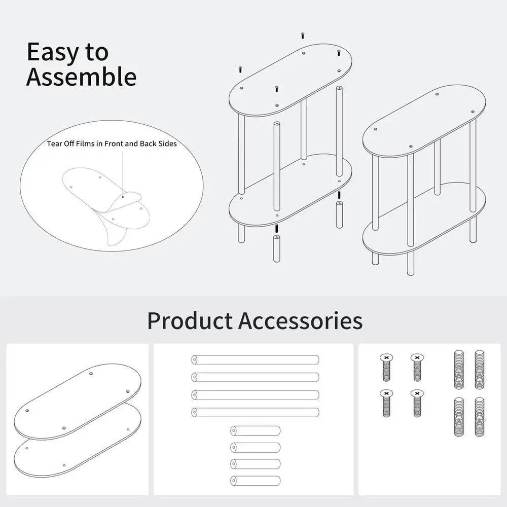 Sofa Table Side Transparent Tea Tables