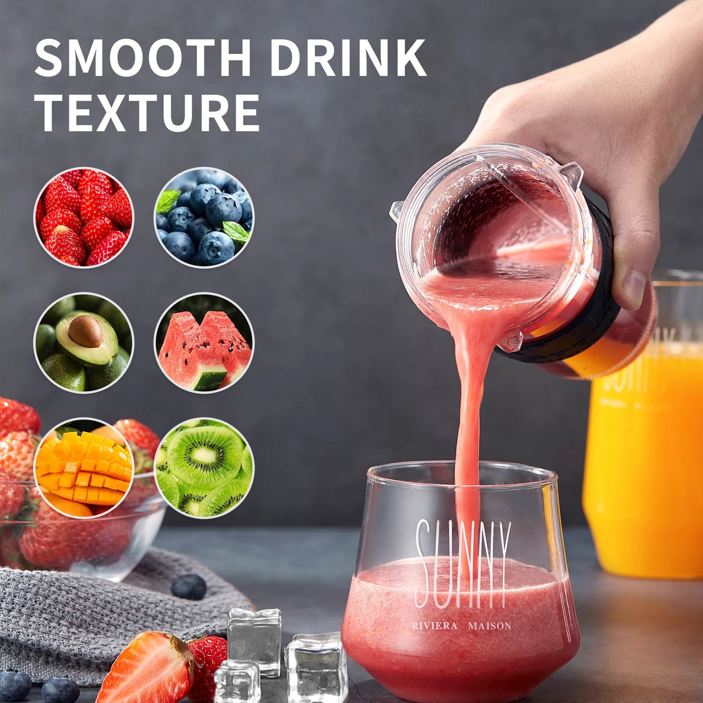 Personal Blender with 2 x 20oz Travel Bottle and Coffee/Spices Jar